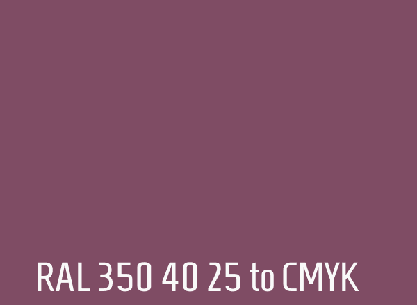 RAL 350 40 25 to CMYK