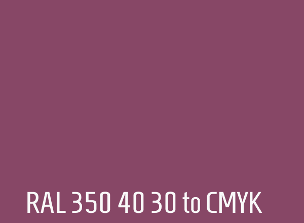 RAL 350 40 30 to CMYK
