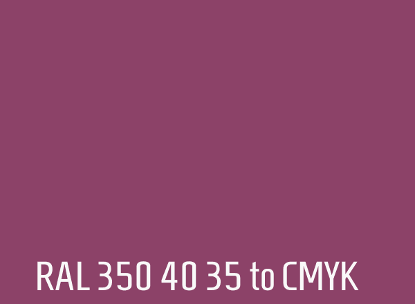 RAL 350 40 35 to CMYK