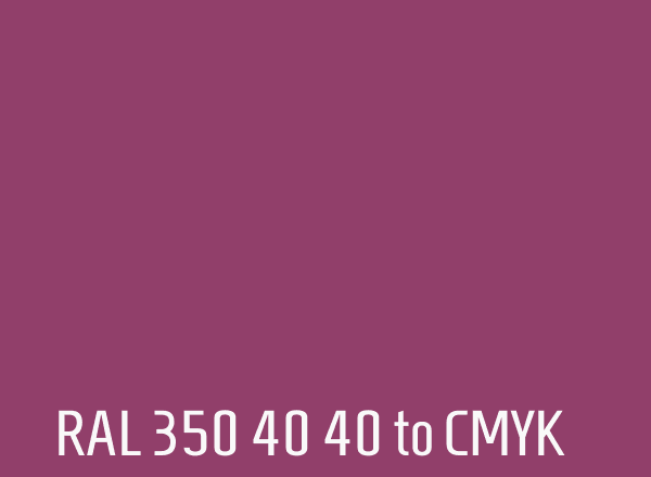 RAL 350 40 40 to CMYK