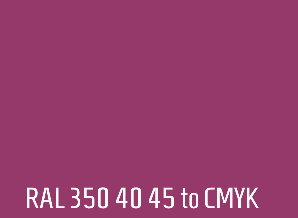 RAL 350 40 45 to CMYK