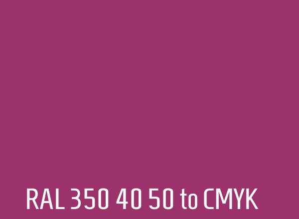 RAL 350 40 50 to CMYK