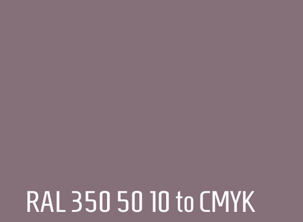 RAL 350 50 10 to CMYK