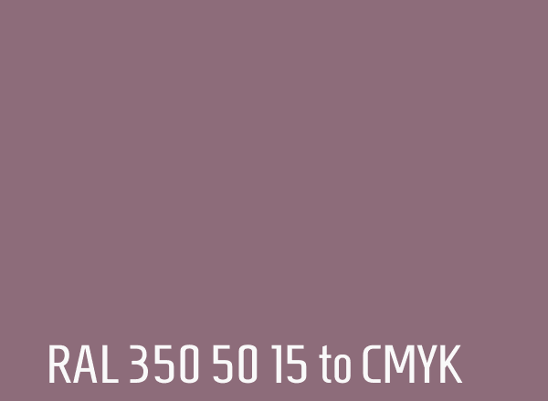 RAL 350 50 15 to CMYK