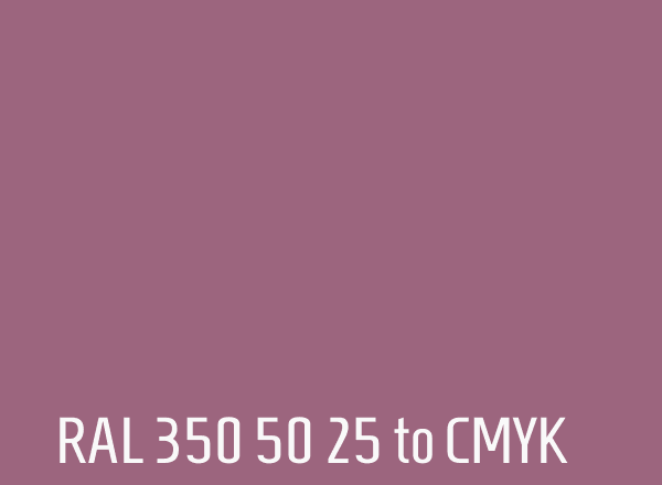 RAL 350 50 25 to CMYK