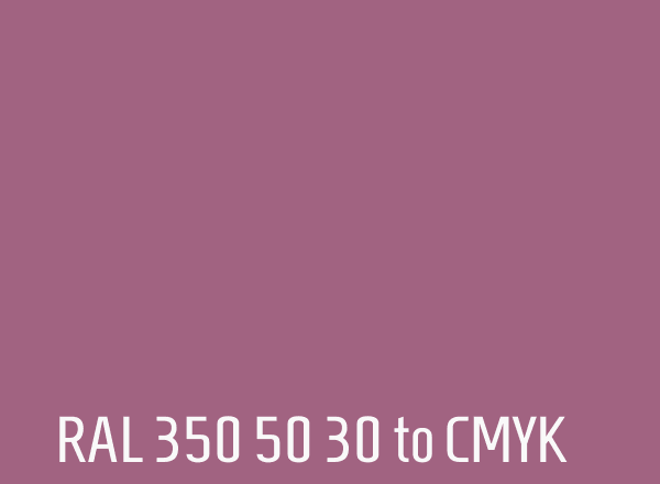 RAL 350 50 30 to CMYK