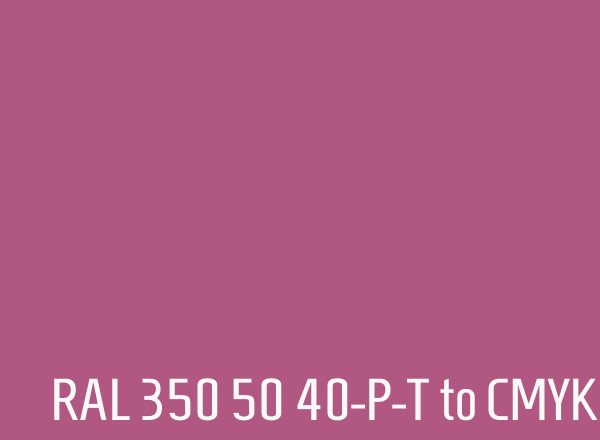 RAL 350 50 40-P-T to CMYK