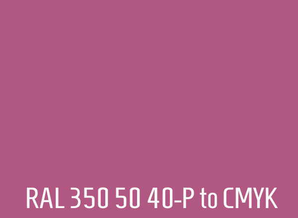 RAL 350 50 40-P to CMYK