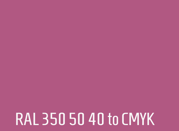 RAL 350 50 40 to CMYK