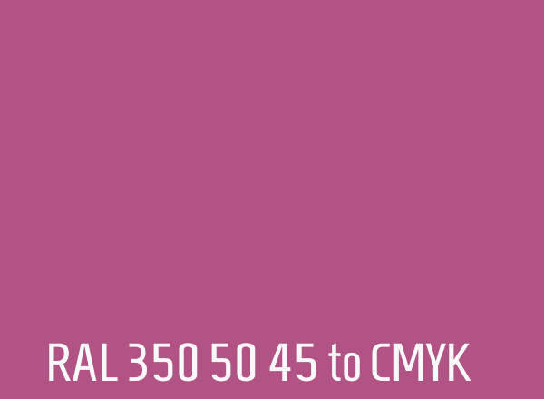 RAL 350 50 45 to CMYK