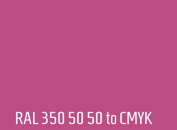 RAL 350 50 50 to CMYK