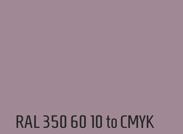 RAL 350 60 10 to CMYK