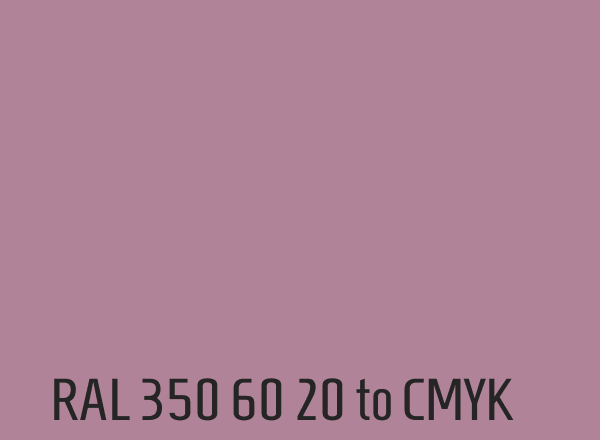 RAL 350 60 20 to CMYK