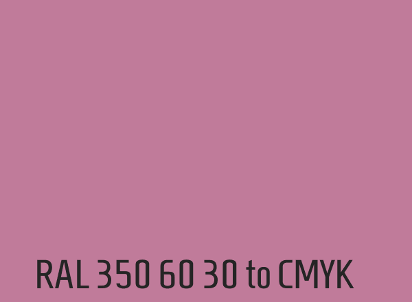 RAL 350 60 30 to CMYK