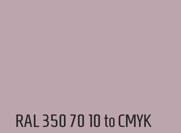 RAL 350 70 10 to CMYK