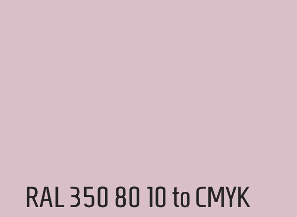RAL 350 80 10 to CMYK