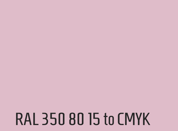 RAL 350 80 15 to CMYK
