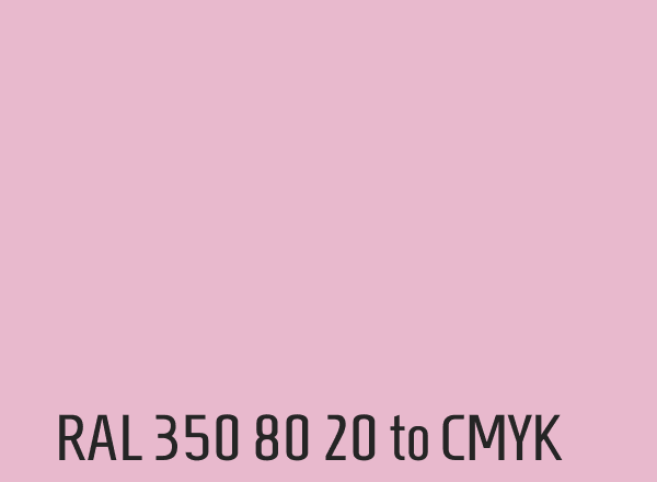 RAL 350 80 20 to CMYK