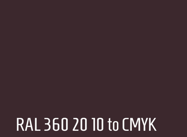 RAL 360 20 10 to CMYK