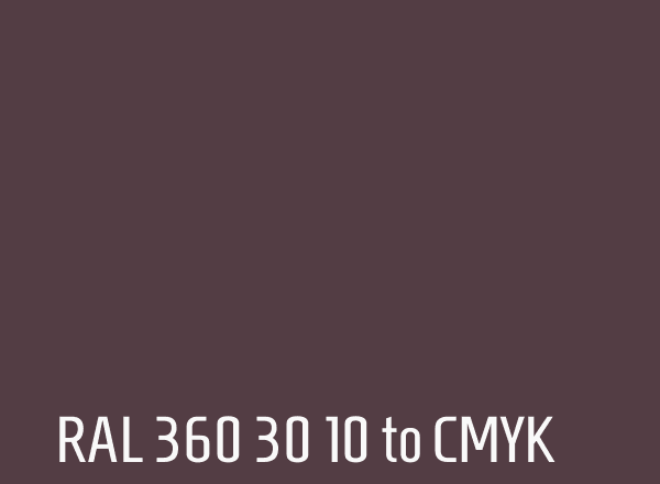 RAL 360 30 10 to CMYK