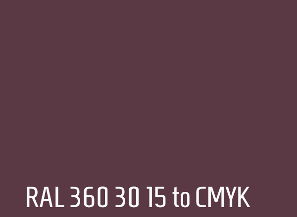 RAL 360 30 15 to CMYK