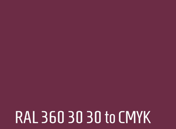 RAL 360 30 30 to CMYK