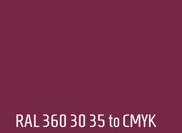 RAL 360 30 35 to CMYK