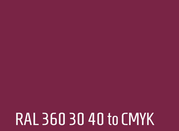 RAL 360 30 40 to CMYK