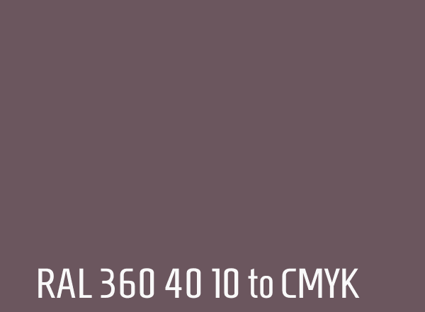 RAL 360 40 10 to CMYK