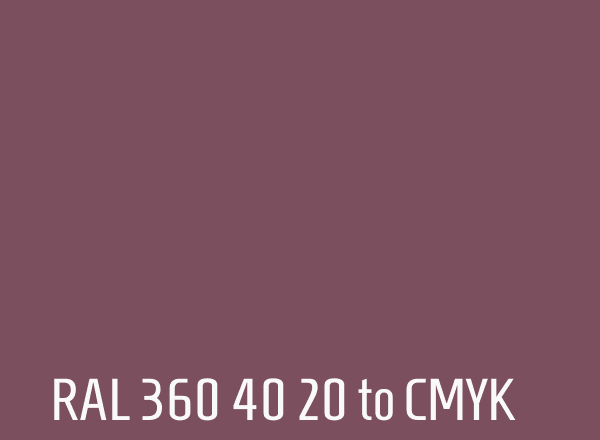 RAL 360 40 20 to CMYK