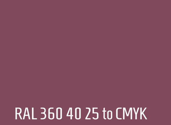 RAL 360 40 25 to CMYK