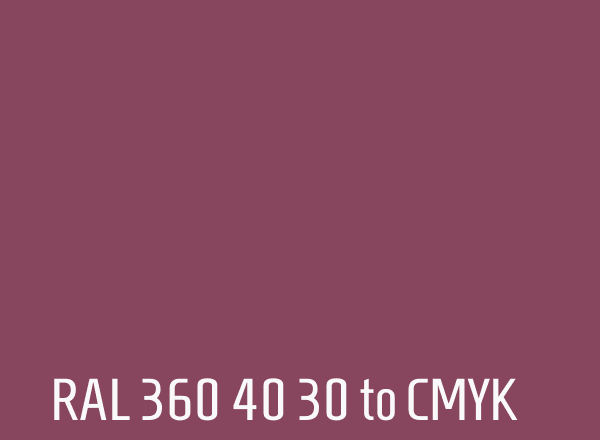 RAL 360 40 30 to CMYK