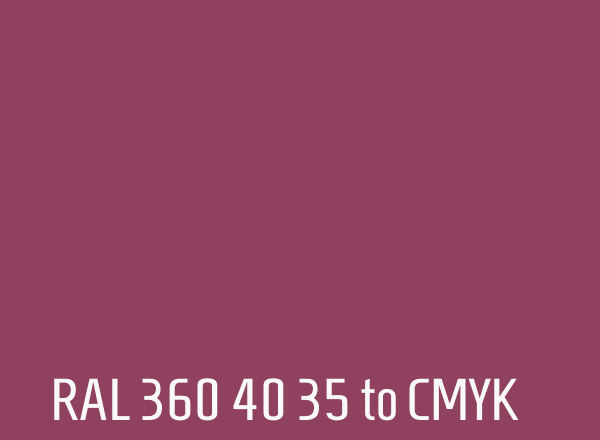 RAL 360 40 35 to CMYK