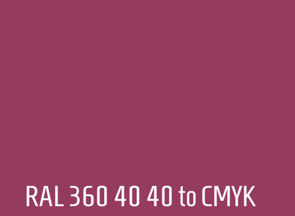 RAL 360 40 40 to CMYK