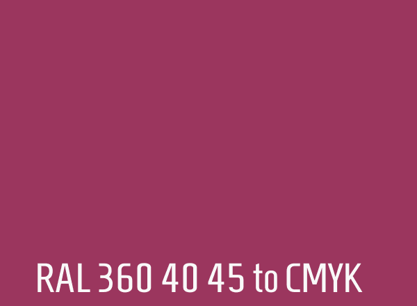 RAL 360 40 45 to CMYK