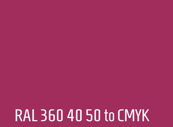RAL 360 40 50 to CMYK