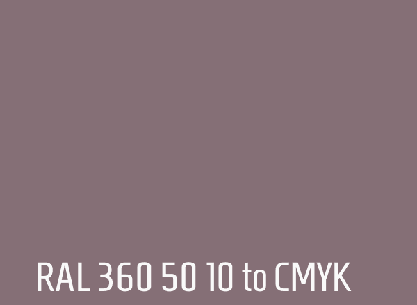 RAL 360 50 10 to CMYK