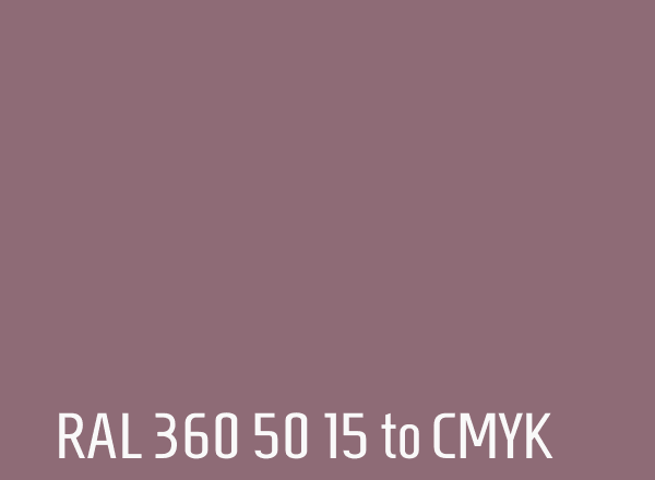 RAL 360 50 15 to CMYK