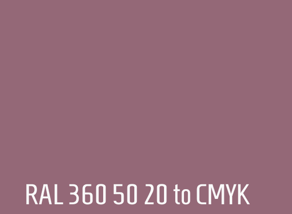 RAL 360 50 20 to CMYK