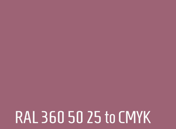 RAL 360 50 25 to CMYK