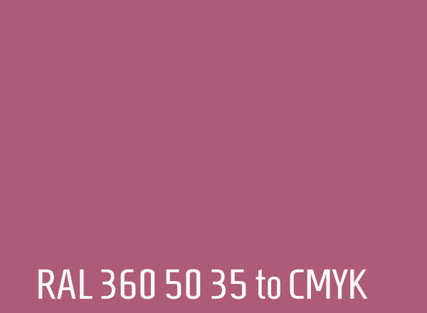 RAL 360 50 35 to CMYK