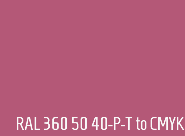 RAL 360 50 40-P-T to CMYK