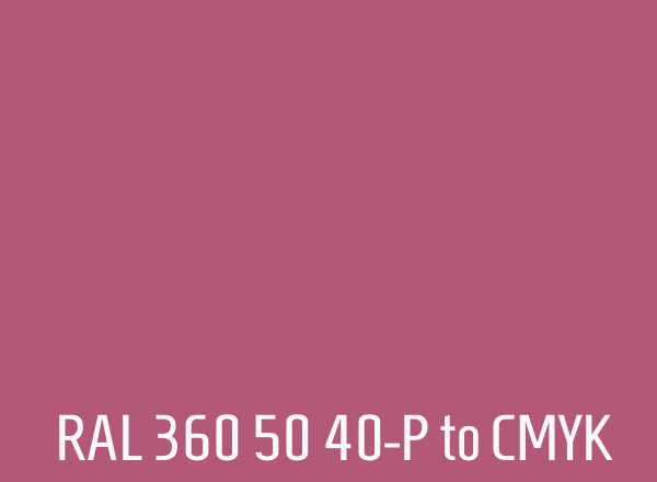 RAL 360 50 40-P to CMYK
