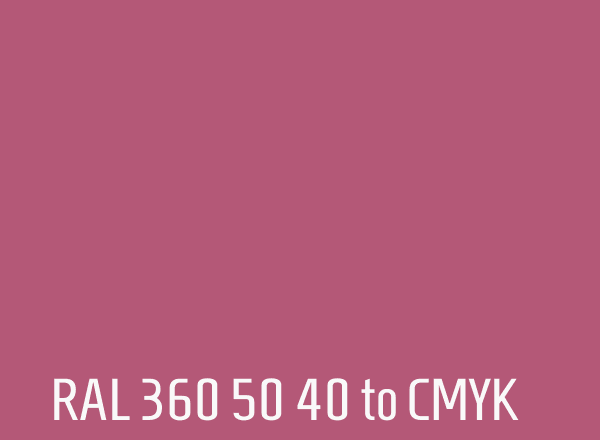 RAL 360 50 40 to CMYK