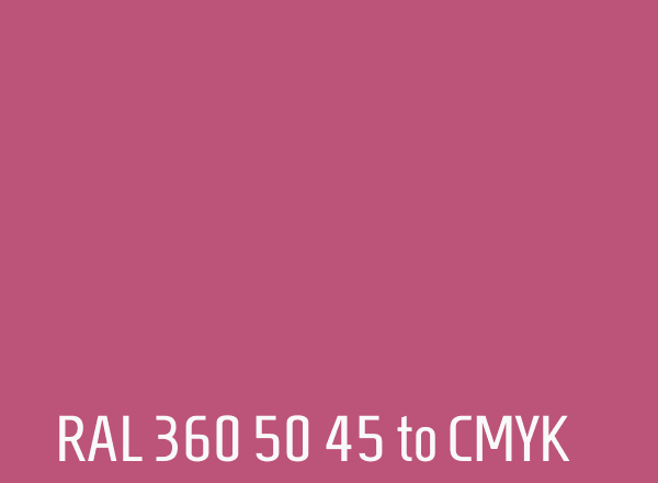 RAL 360 50 45 to CMYK