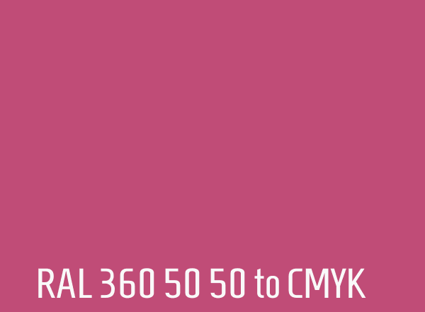 RAL 360 50 50 to CMYK