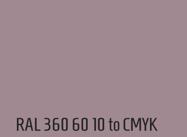 RAL 360 60 10 to CMYK