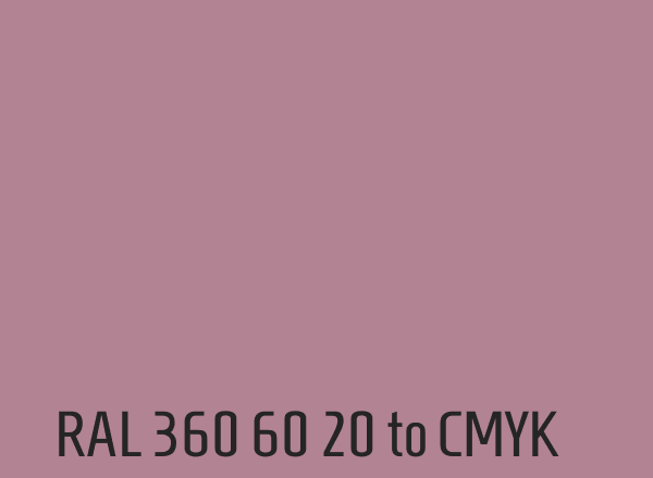 RAL 360 60 20 to CMYK