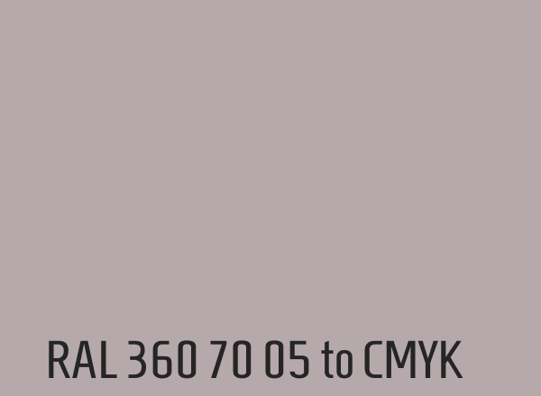 RAL 360 70 05 to CMYK