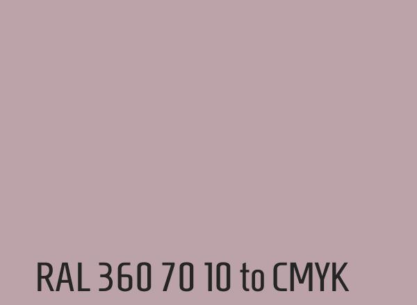 RAL 360 70 10 to CMYK